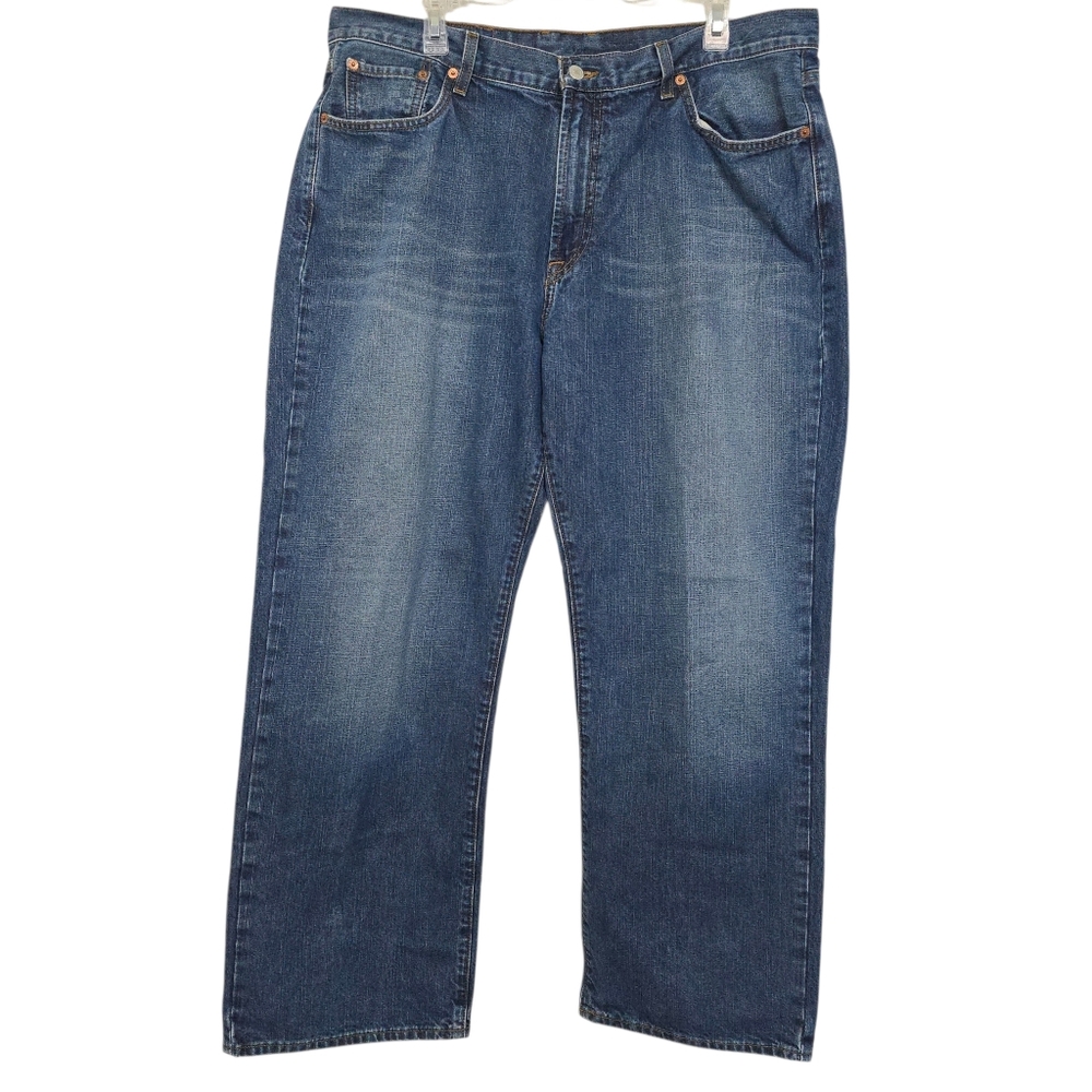 Mens 38x30 Lucky Brand Dungarees by Gene Montesano Classic Fit Jeans Dark Wash